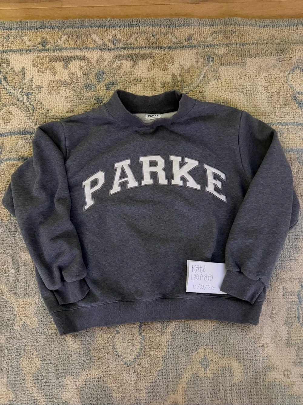 Parke Women's Dark Gray Crewneck Sweatshirt - Picture 1 of 2